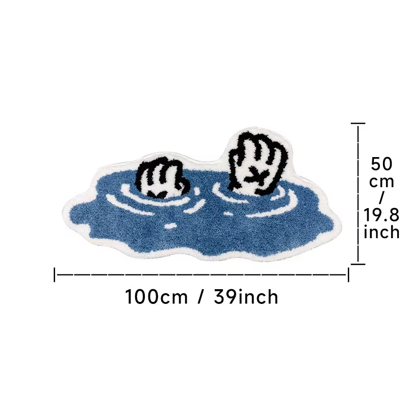 Puddle Handprint Fun Carpet Creative Home Absorbent Non-Slip Floor Mat Entryway Bathroom Living Room Ins Style Home Decor