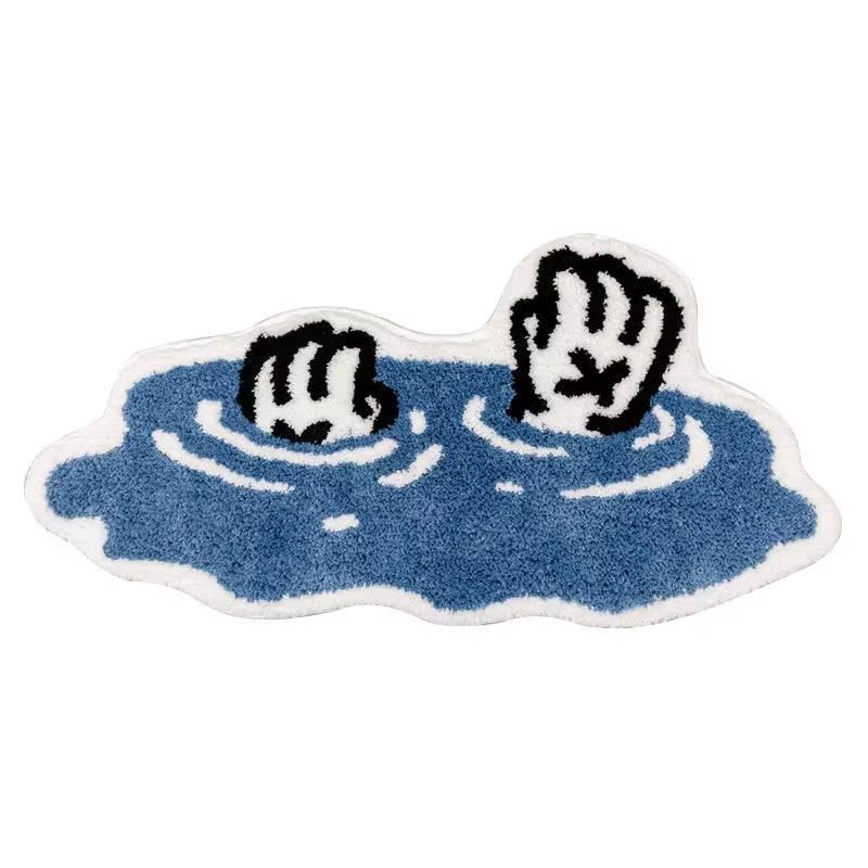 Puddle Handprint Fun Carpet Creative Home Absorbent Non-Slip Floor Mat Entryway Bathroom Living Room Ins Style Home Decor
