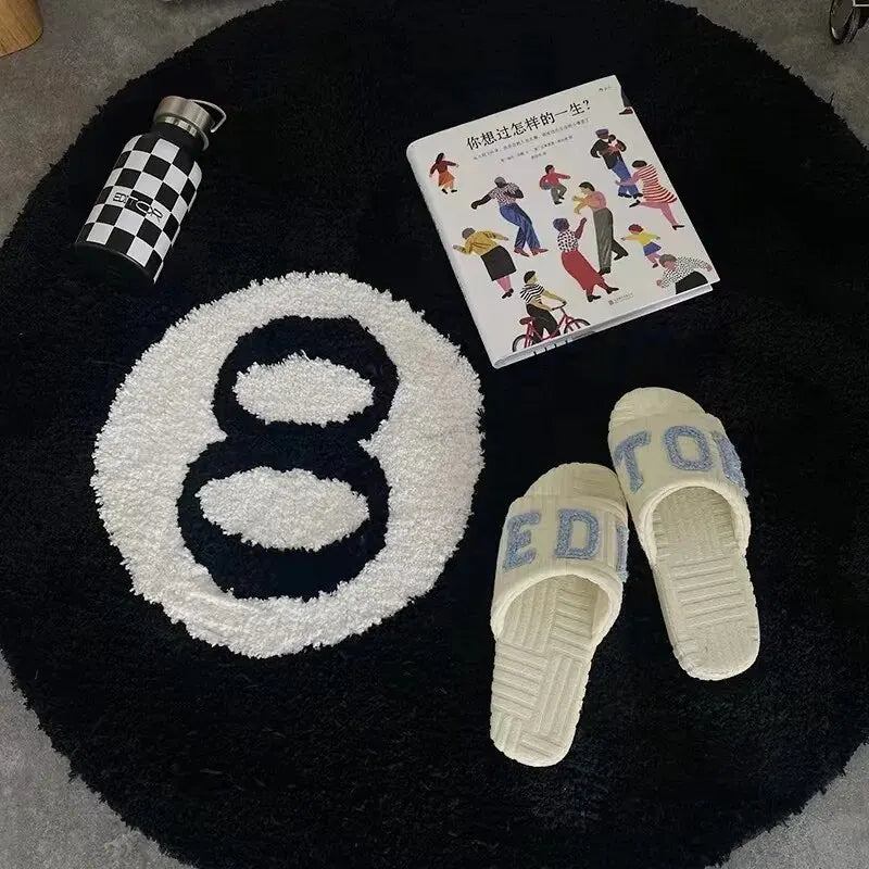 8 Ball Plush Floor Rug