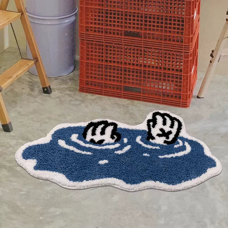 Puddle Handprint Fun Carpet Creative Home Absorbent Non-Slip Floor Mat Entryway Bathroom Living Room Ins Style Home Decor