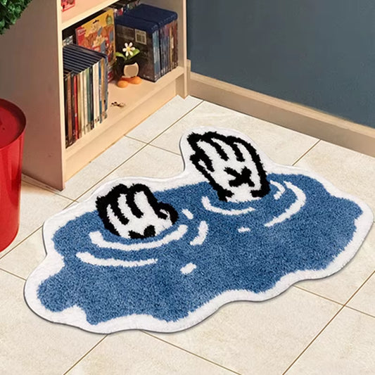 Puddle Handprint Fun Carpet Creative Home Absorbent Non-Slip Floor Mat Entryway Bathroom Living Room Ins Style Home Decor