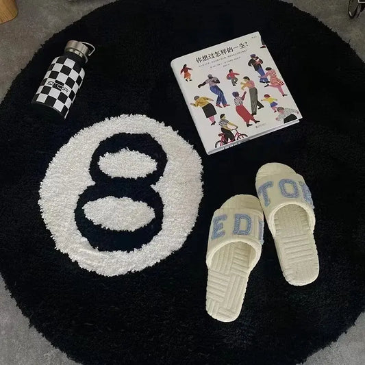  8 Ball Plush Floor Rug